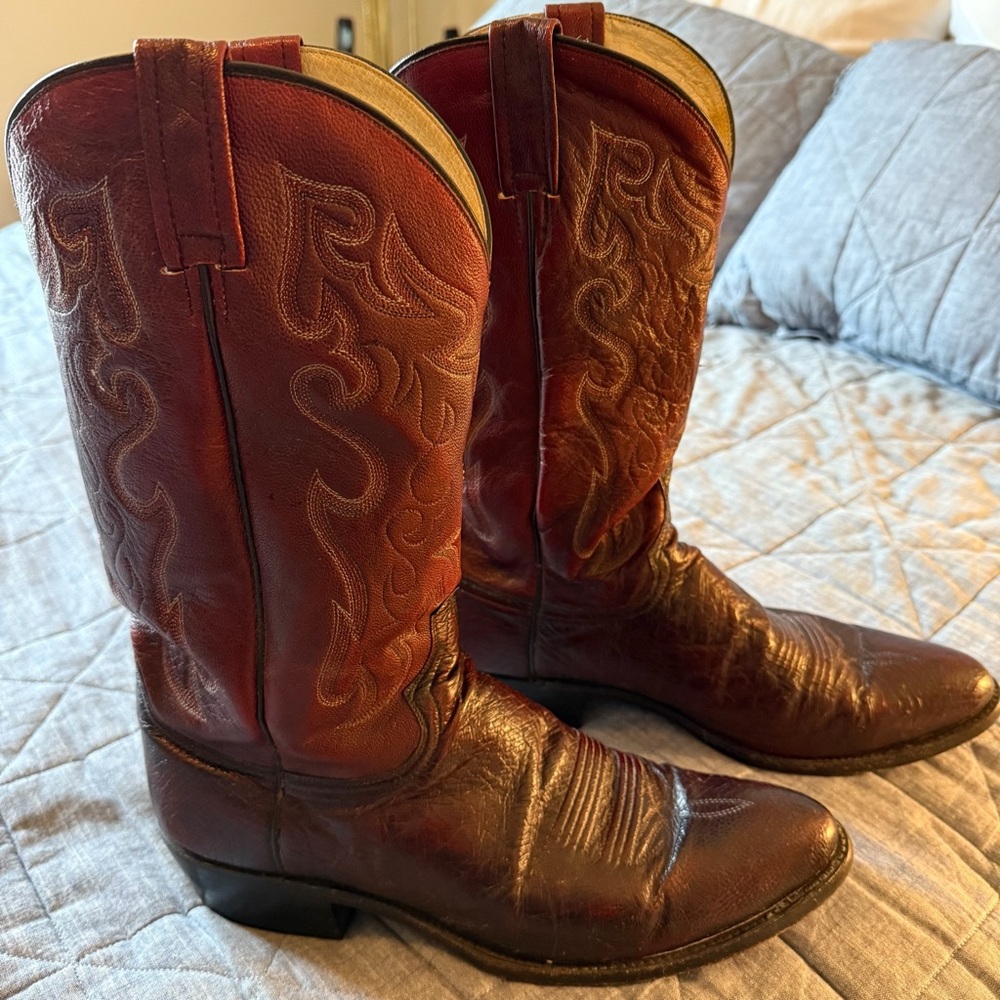 Dan Post Ostrich Leg Western Boots
